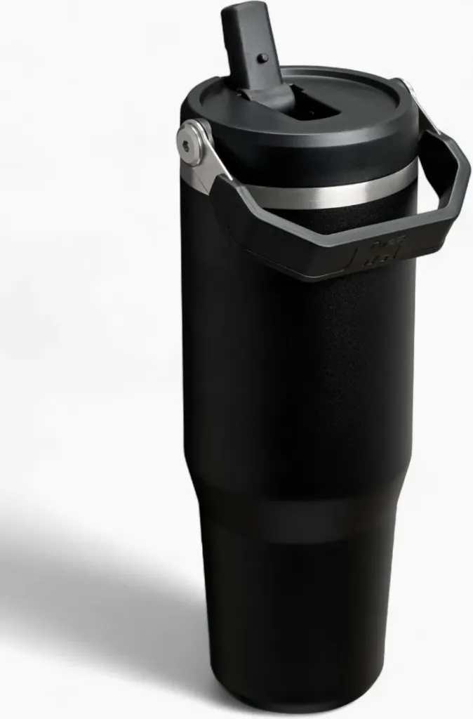 Stanley  The Iceflow Flip Straw Pipetli Siyah Termos Bardak 0,89 Lt 