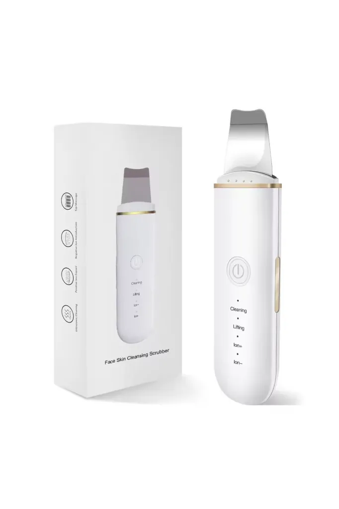 Ultrasonik Cilt Temizleme Peeling Scrubber | 4 Modlu Şarjlı Yüz Bakım Cihazı