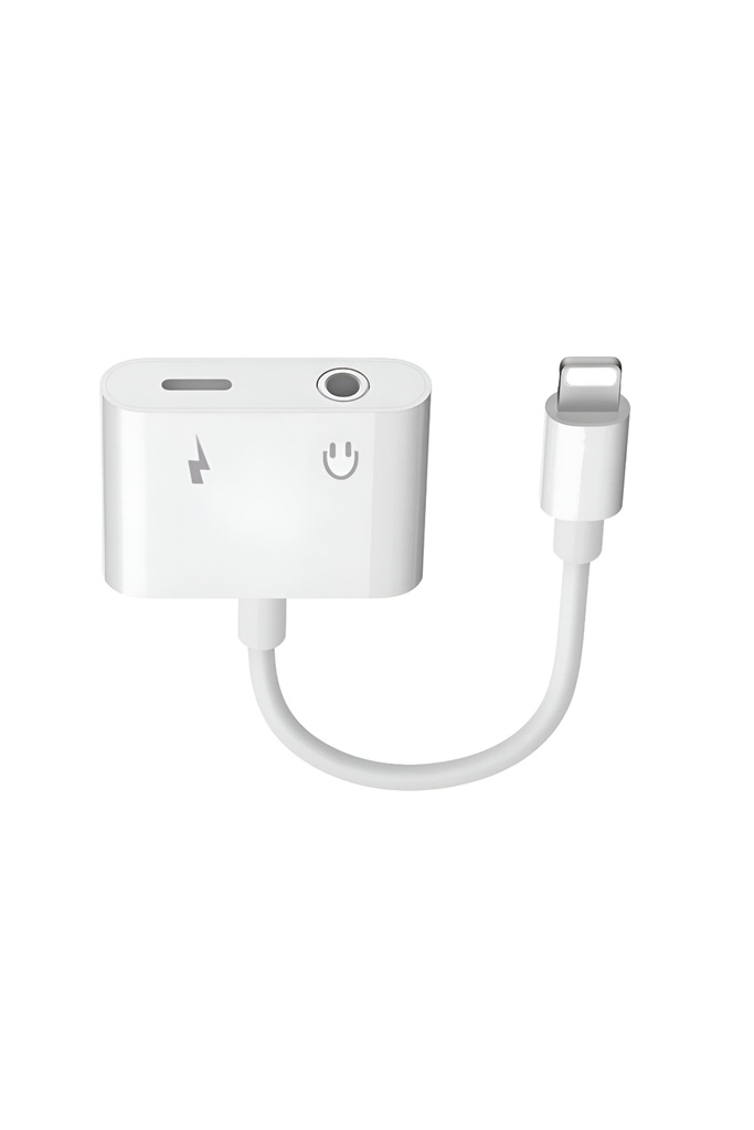 Lightning to 3.5mm Dönüştürücü Adaptör - Bluetooth Gerektirmez, Yüksek Ses Kalitesi, Beyaz
