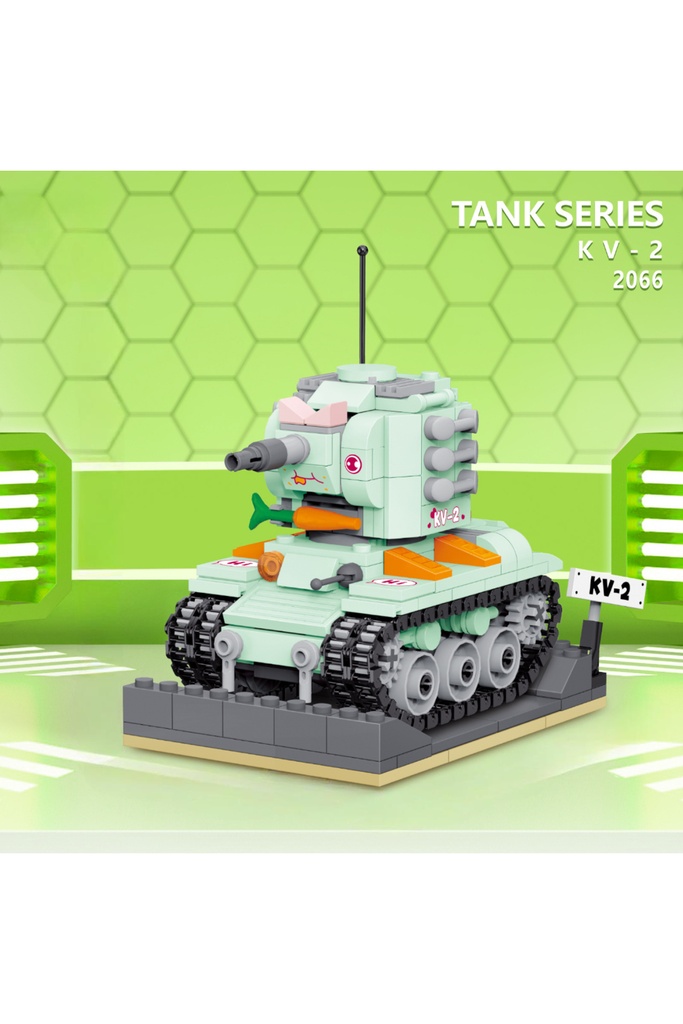 Mini Blok Tank – KV-2 – 443 Parça ABS – 9×6×9 cm