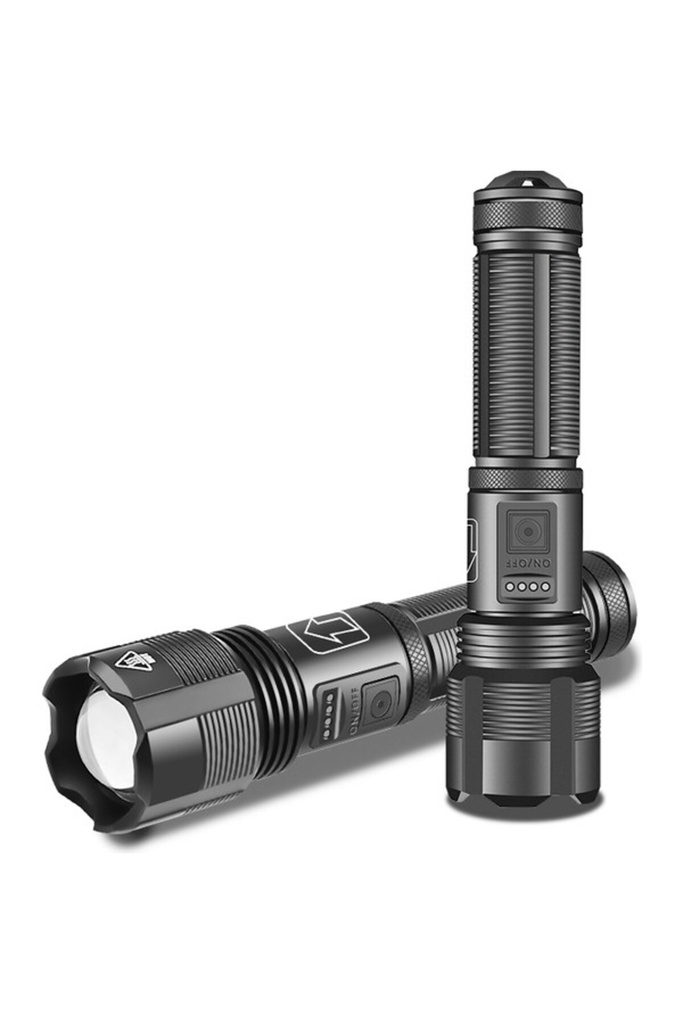 Xhp50 1800lm Uzun Menzilli El Feneri - Siyah