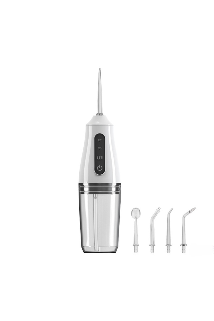 Beyaz Taşınabilir Ağız Duşu 240 ml Şarjlı Diş Arası Temizleme Cihazı IPX7