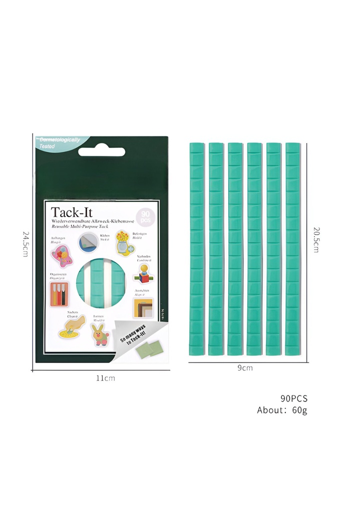 Tack-It Yeşil Yapışkan Hamur 90’lı Paket – Çok Amaçlı Sabitleme Hamuru