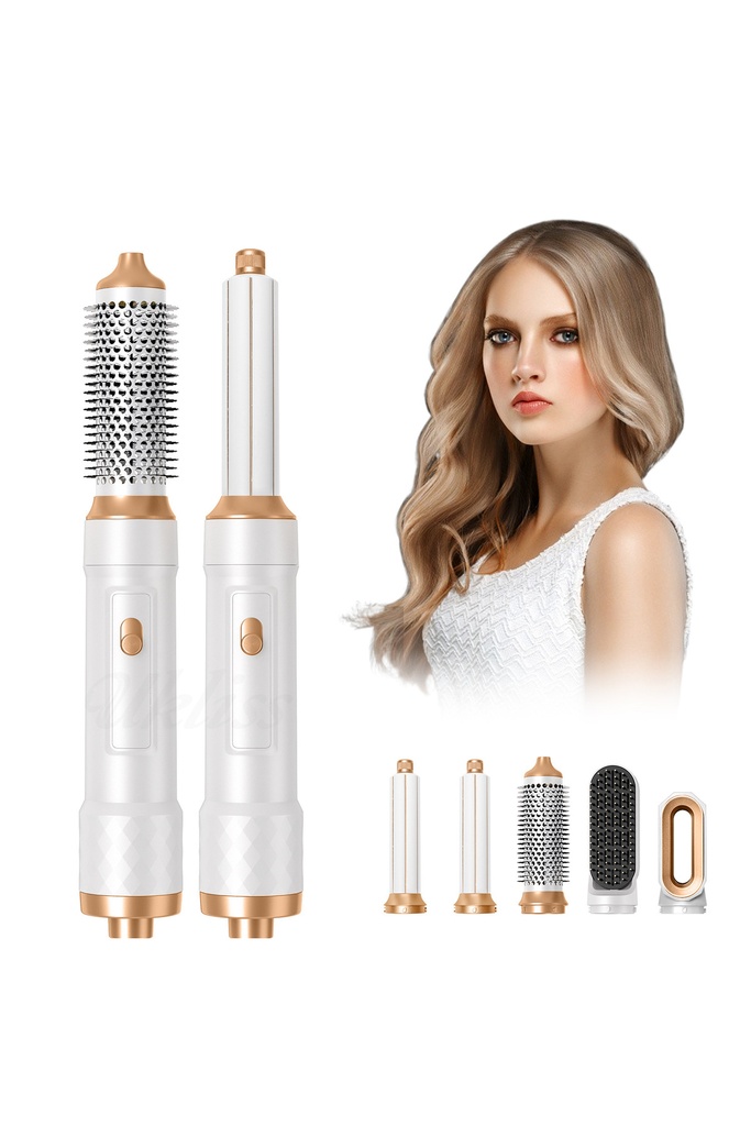 5’i 1 Arada Saç Şekillendirici – Bukle, Düzleştirme, Kurutma ve Hacim Tarağı