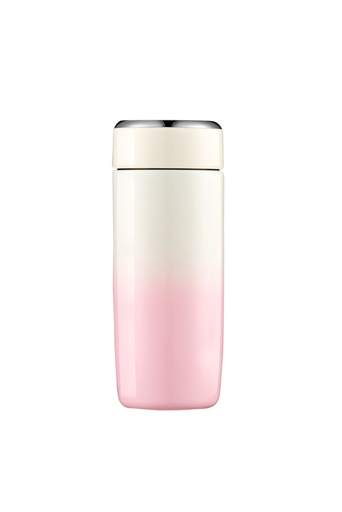 Taşınabilir Blender Termos – 500 ml, USB Şarjlı, Çift Ağızlı, 304 Çelik (Pembe)