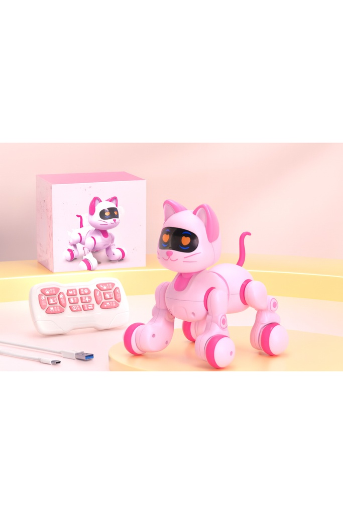 Akıllı Robot Evcil Köpek– Şarkı Söyleyen, Dans Eden, Programlanabilir Oyuncak (Pembe / Mavi) (Pembe)